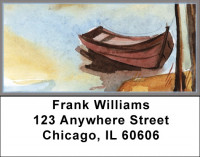 Canoe In Fall Address Labels | LBZTRA-33
