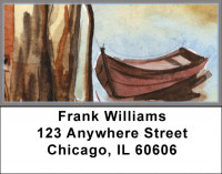 Canoe In Fall Address Labels | LBZTRA-33