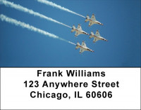 Stunt Airforce Planes In Action Address Labels | LBZTRA-34