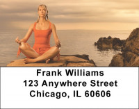 Meditation - Yoga At Sunrise Address Labels | LBZWIS-03