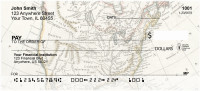 Vintage North America Map Personal Checks