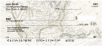 Vintage North America Map Personal Checks | MIL-16