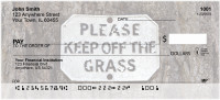 Legalize Marijuana -Please Keep Off The Grass Personal Checks | PAT-33