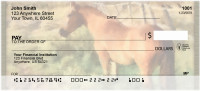 Horses In Fall Personal Checks | QBC-67