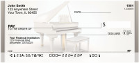 White Grand Piano Personal Checks | QBE-98