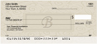 Golden Carved Monogram - B Personal Checks
