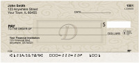 Golden Carved Monogram - D Personal Checks