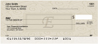 Golden Carved Monogram - E Personal Checks