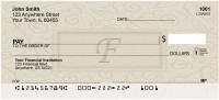 Golden Carved Monogram - F Personal Checks