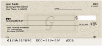 Golden Carved Monogram - G Personal Checks
