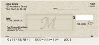 Golden Carved Monogram - M Personal Checks