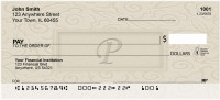 Golden Carved Monogram - P Personal Checks