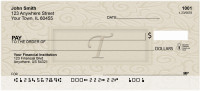 Golden Carved Monogram - T Personal Checks