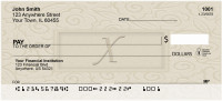 Golden Carved Monogram - X Personal Checks