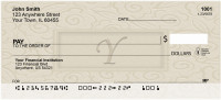 Golden Carved Monogram - Y Personal Checks