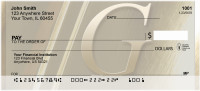 Solid Gold Monograms - G Personal Checks | QBL-92