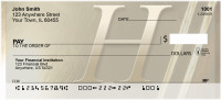 Solid Gold Monograms - H Personal Checks