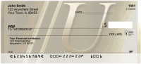 Solid Gold Monograms - U Personal Checks | QBM-07