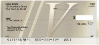 Solid Gold Monograms - V Personal Checks | QBM-08