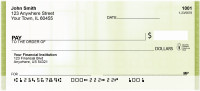 Go High Tech Green Personal Checks | QBM-39
