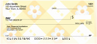 Daisies On Gingham Personal Checks | QBN-14