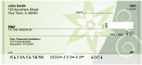 Floral And Stripes Personal Checks | QBO-13