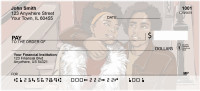 Young Couple On Steps Personal Checks | QBO-48
