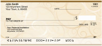 Golden Swirls Personal Checks | QBR-61
