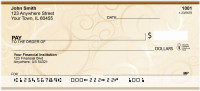 Golden Swirls Personal Checks | QBR-61