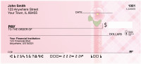 Pink Plaids And Flowers Personal Checks | QBR-80