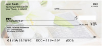 Lily Bouquet On Holy Bible Personal Checks | REL-11