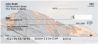 Skiing On A Golden Mountain Personal Checks | SPO-30
