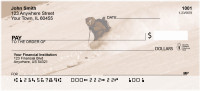 Skiing On A Golden Mountain Personal Checks | SPO-30