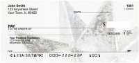 Christmas - Metalic Silver Stars Personal Checks | XMS-26