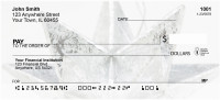 Christmas - Metalic Silver Stars Personal Checks | XMS-26