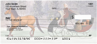Vintage Christmas Sleigh Ride Personal Checks | XMS-34