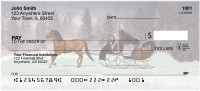 Vintage Christmas Sleigh Ride Personal Checks | XMS-34