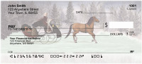 Vintage Christmas Sleigh Ride Personal Checks | XMS-34
