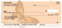 Filigree With Colorful Monarch Butterfly Personal Checks | ZANK-70