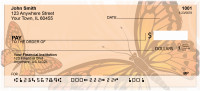 Filigree With Colorful Monarch Butterfly Personal Checks | ZANK-70