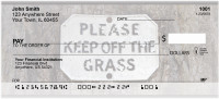 Legalize Marijuana -Please Keep Off The Grass Personal Checks | ZPAT-33