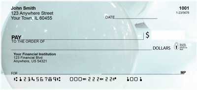Colorful Blue Lights Personal Checks | ABS-68