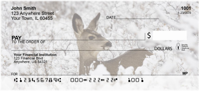 Winter Wonderland with Deer Personal Checks | ANI-61