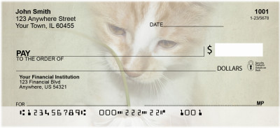 Flowers & Cats Personal Checks | ANJ-11