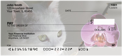 Flowers & Felines Personal Checks | ANJ-12