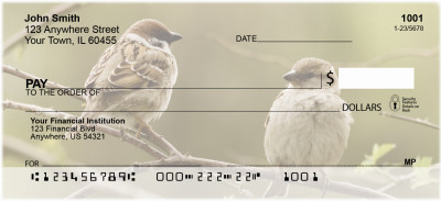 Sparrow In Spring Personal Checks | ANJ-17