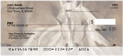 Horse Paintings Personal Checks | ANJ-34