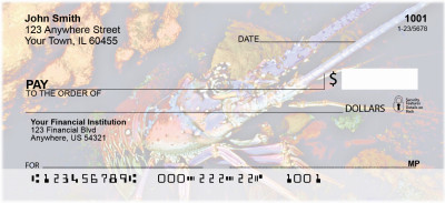Lobsters In Ocean Bottom Personal Checks | ANJ-40