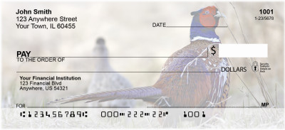 Pheasants In Winter Personal Checks | ANJ-57