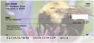 Bees On Flowers Personal Checks | ANK-18